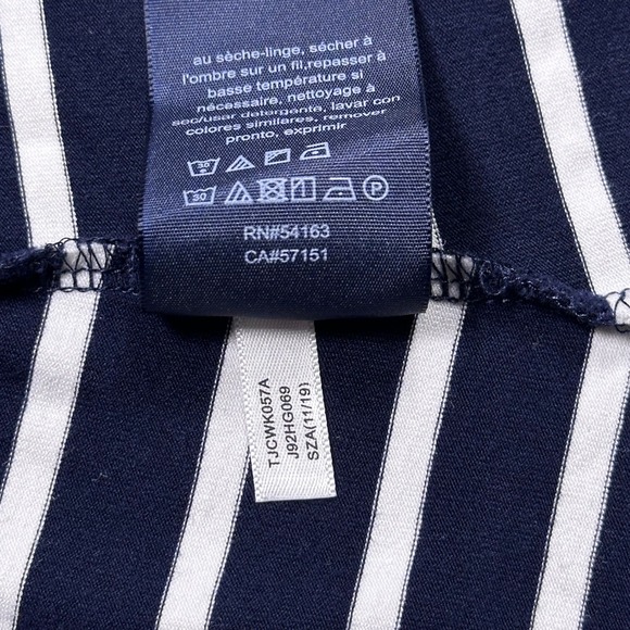 Tommy Hilfiger Coastal Chic Stripe Boat Neck Top Navy White Red Trim Women's S‎ - Picture 14 of 14